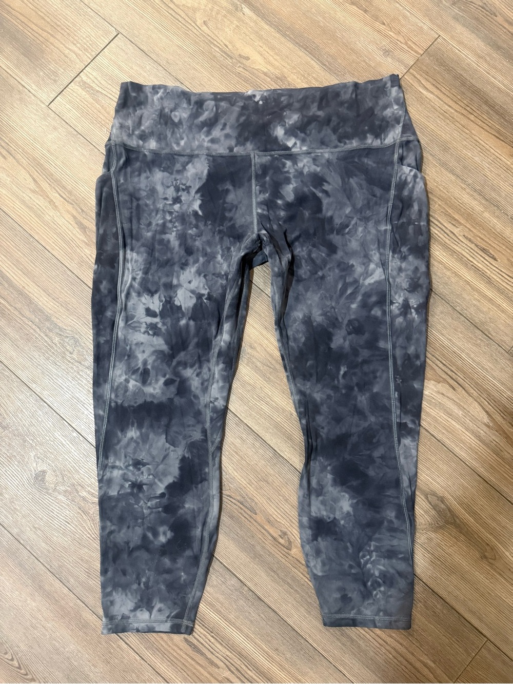 Lululemon Align High Rise Pant 25” Diamond Dye Pitch Graphite Grey Nulu Size 20